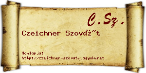 Czeichner Szovát névjegykártya